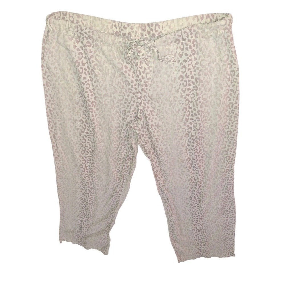 Victorias Secret Womens Pajama Set Light Purple Leopard Pockets Drawstring Sz S - Picture 5 of 7